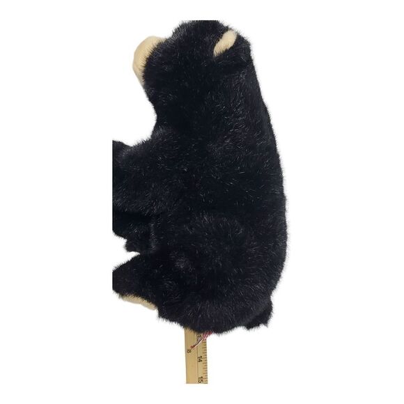 Vintage Forest Black Bear Plush Furry Stuffed Animal 2002 Toy Lovey 13" - Picture 8 of 9